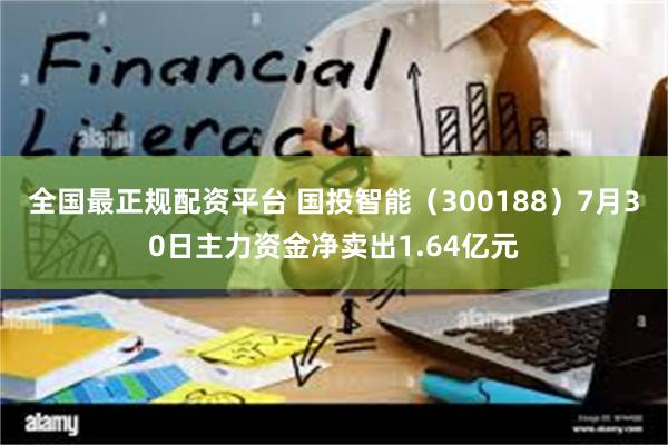 全国最正规配资平台 国投智能（300188）7月30日主力资金净卖出1.64亿元