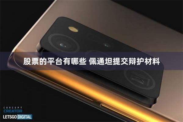 股票的平台有哪些 佩通坦提交辩护材料